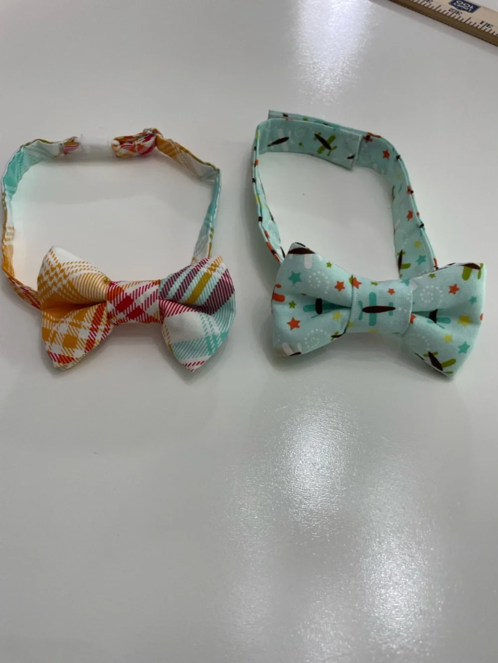 Kids Bow Ties Summer Plaid Light Blue Airplanes Wedding Funeral Grandpa Church